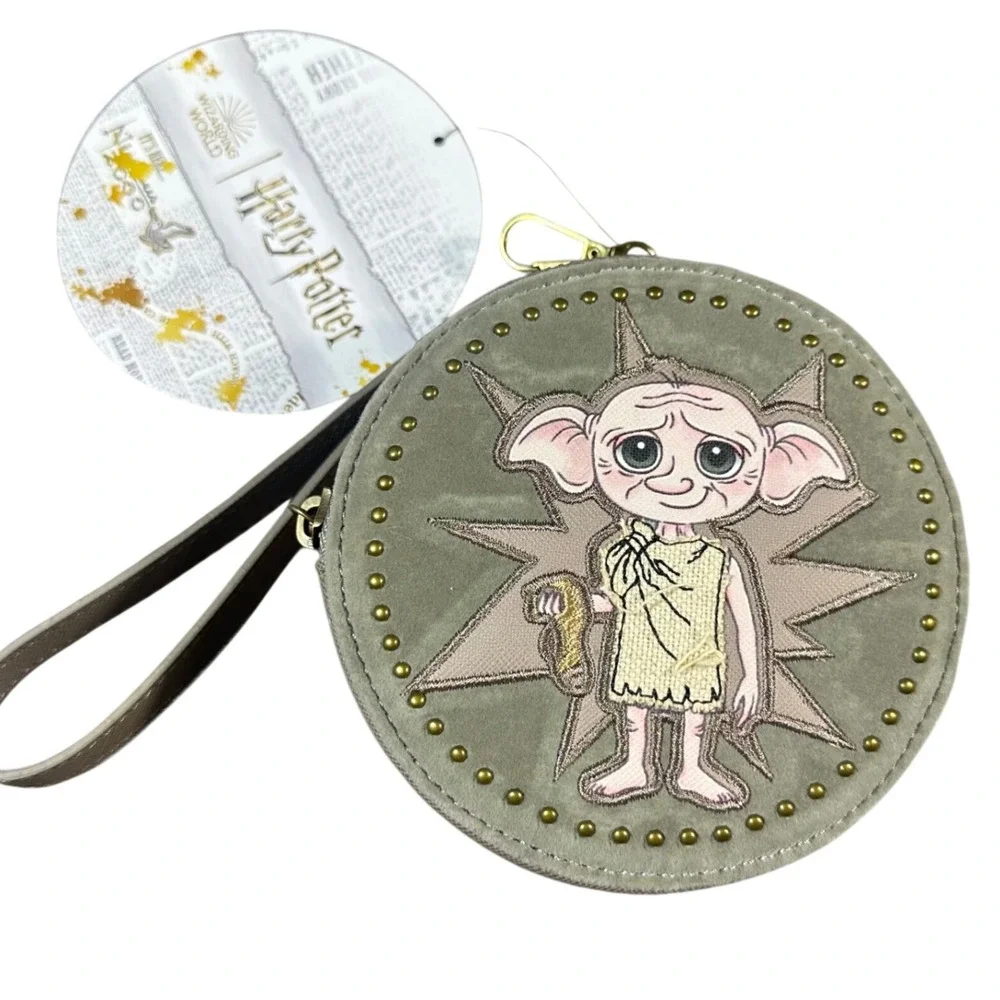 Harry Potter Coin Purse NWT Women OS Gray Dobby House Elf Wristlet Pouch